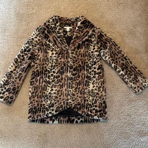 Women’s Faux Leopard Coat